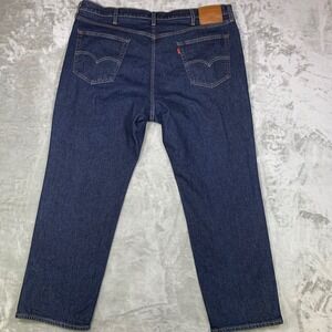 Levis Premium 541 Athletic Taper Jeans Mens 42x30 Dark Wash Indigo Denim Stretch